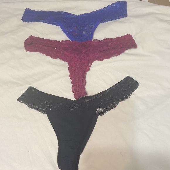 6 Pack Lace Thongs Lg Victoria Secrets & Pink & LOUNGERIE P - Picture 10 of 10